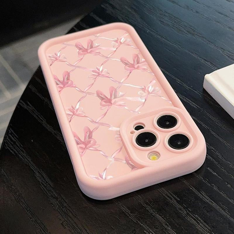 Bow Pattern Phone Case, Cute Phone Cover, Phone Accessories Compatible with Iphone 11 12 13 14 15 Pro Max