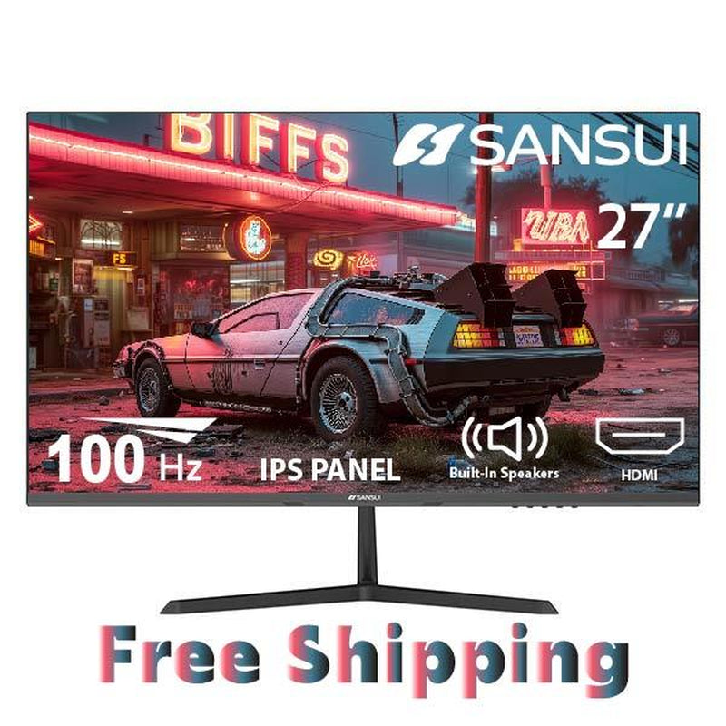 Sansui 22/24/27 Inch 75Hz/75Hz/100Hz IPS FHD DP/HDMI/VGA Monitors for Working and Gaming(Hdmi Cable Included)