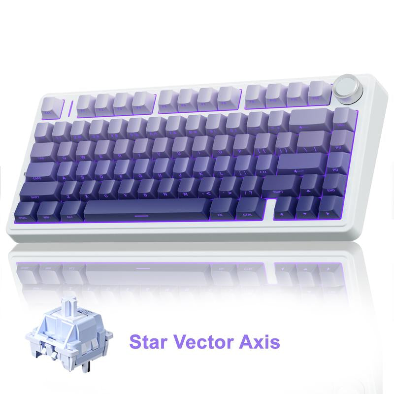AULA F75 Pro Mechanical Keyboard RGB Backlit 2.4G Wireless Bluetooth Gaming Keyboard for Gamers Gaming PC Accessories Gasket Custom Creamy Keyboard