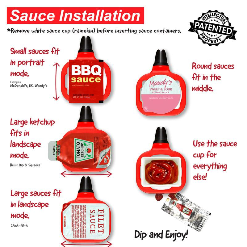 Saucemoto Dip Clip | Vehicle Sauce Holder / 2-Pack