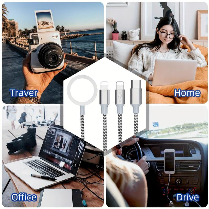 6 in 1 Charging Cable, Nylon Braided Charging Cable, Multifunctional Charging Cable, Phone Accessories