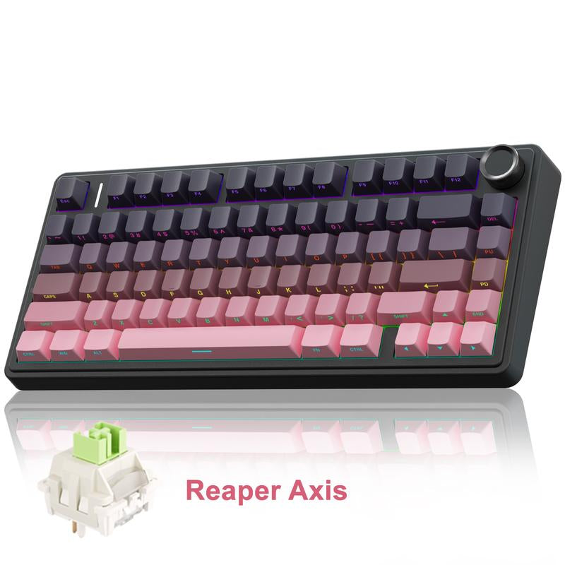 AULA F75 Pro Mechanical Keyboard RGB Backlit 2.4G Wireless Bluetooth Gaming Keyboard for Gamers Gaming PC Accessories Gasket Custom Creamy Keyboard