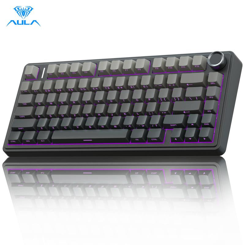 AULA F75 Pro Mechanical Keyboard RGB Backlit 2.4G Wireless Bluetooth Gaming Keyboard for Gamers Gaming PC Accessories Gasket Custom Creamy Keyboard