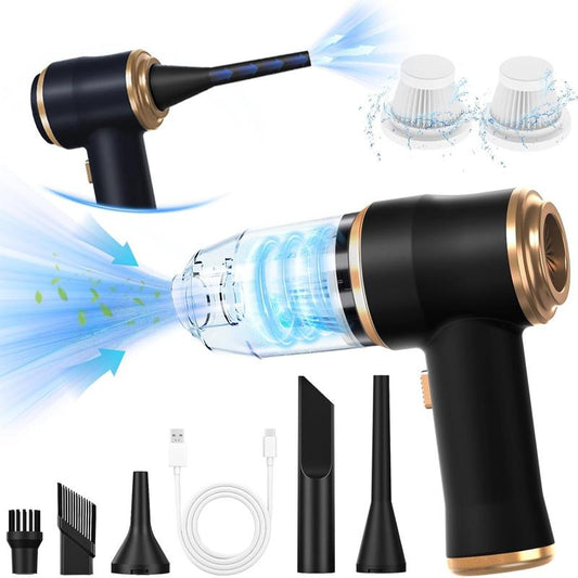 BELBUY Handheld Car Vacuum Cleaner, 1900Opa Vacuumcleaner and Air Gun, 120W High-Power Wireless Handheldcar Vacuum Cleaner, Equipped with Two Filters and Multiplenozzles,Suitable for Cars, Homes, Offices, and Pets.
