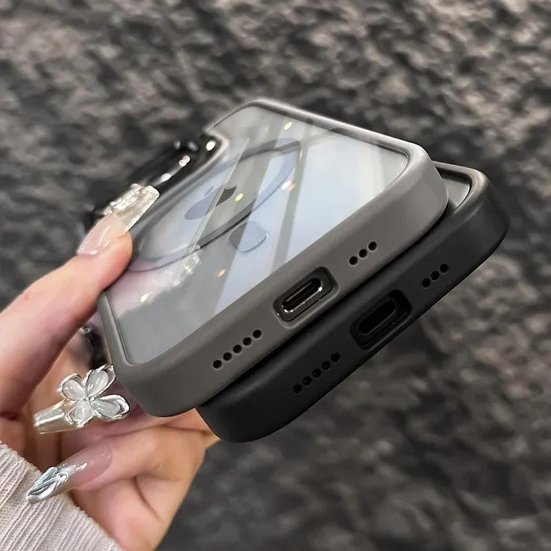 Clear Magnetic Case for Iphone 16 Pro Max 15 14 13 12 Pro Max with Camera Kickstand Compatible with Magsafe Military-Shockproof Protective Back Cover Drop Protection