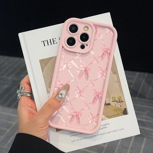 Bow Pattern Phone Case, Cute Phone Cover, Phone Accessories Compatible with Iphone 11 12 13 14 15 Pro Max